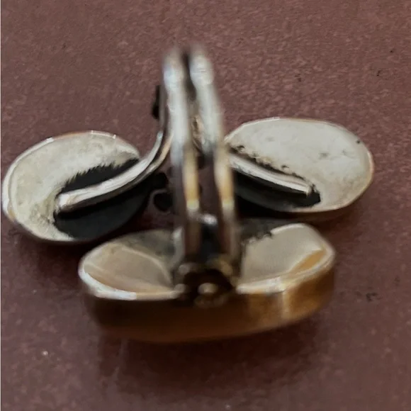 Silver elegant adjustable jewelry ring with several oval stones magnificent - Picture 4 of 13